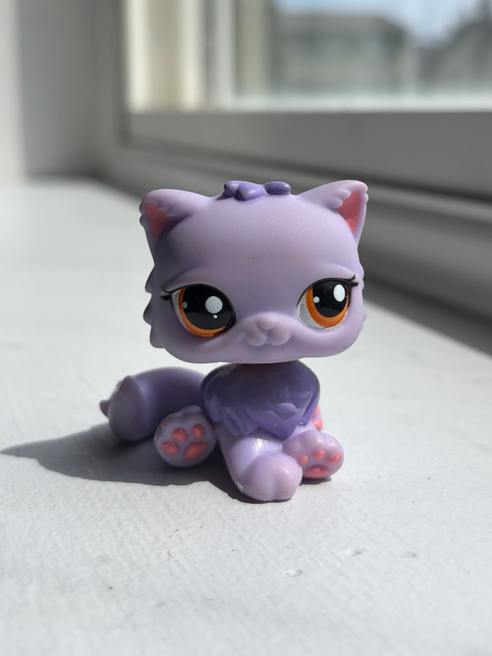 #1771 purple cat Persian lps orange eyes 2007